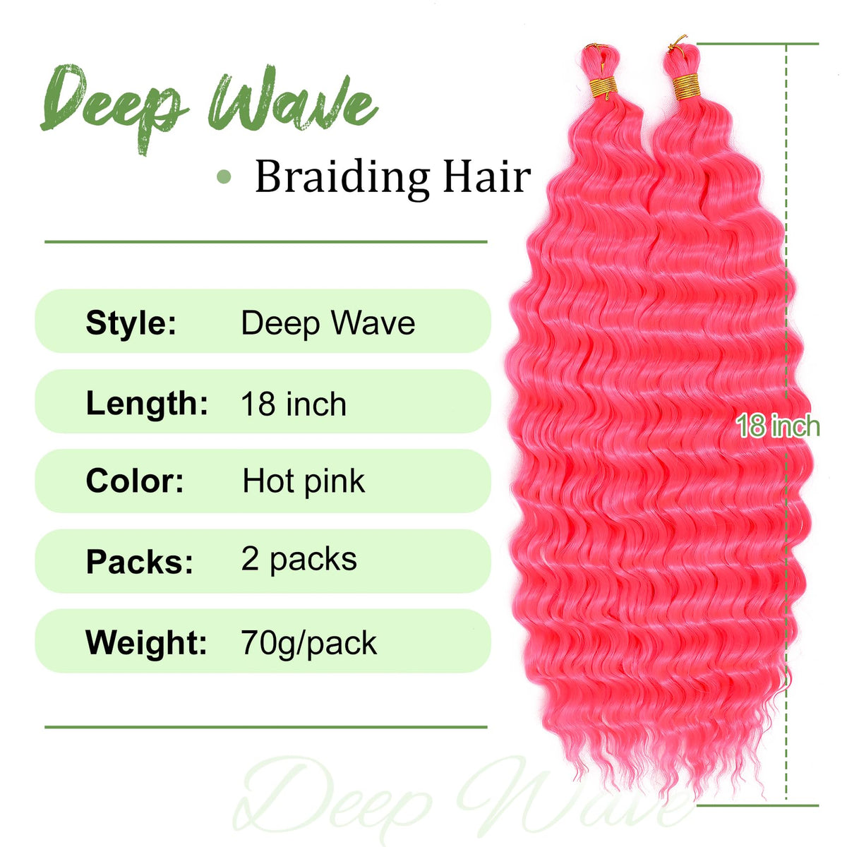 EERYA Long Curly Braiding Hair packaging