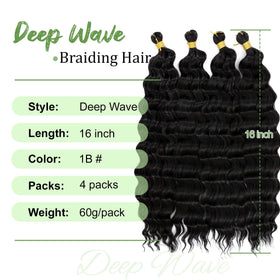 EERYA Ocean Wave Crochet Hair 16 Inch packaging