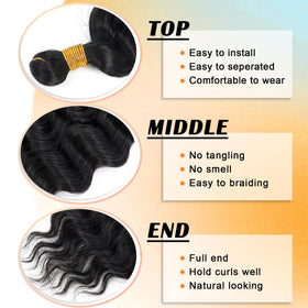EERYA Ocean Wave Crochet Hair 18 inch in multiple colours