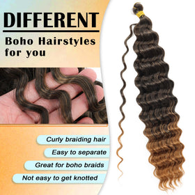 EERYA Ocean Wave Crochet Hair 18 Inch in various colours