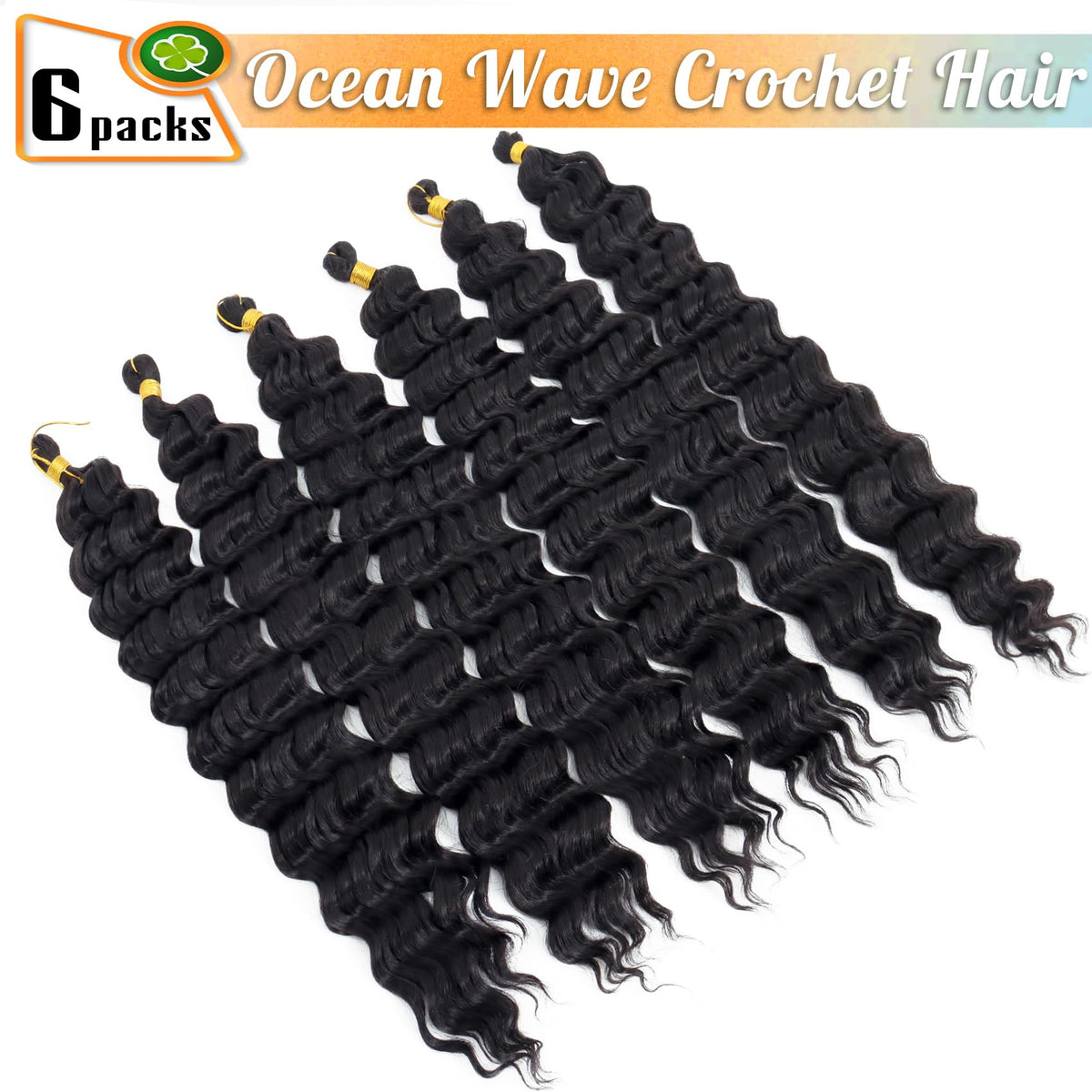 EERYA Ocean Wave Crochet Hair 18 inch packaging