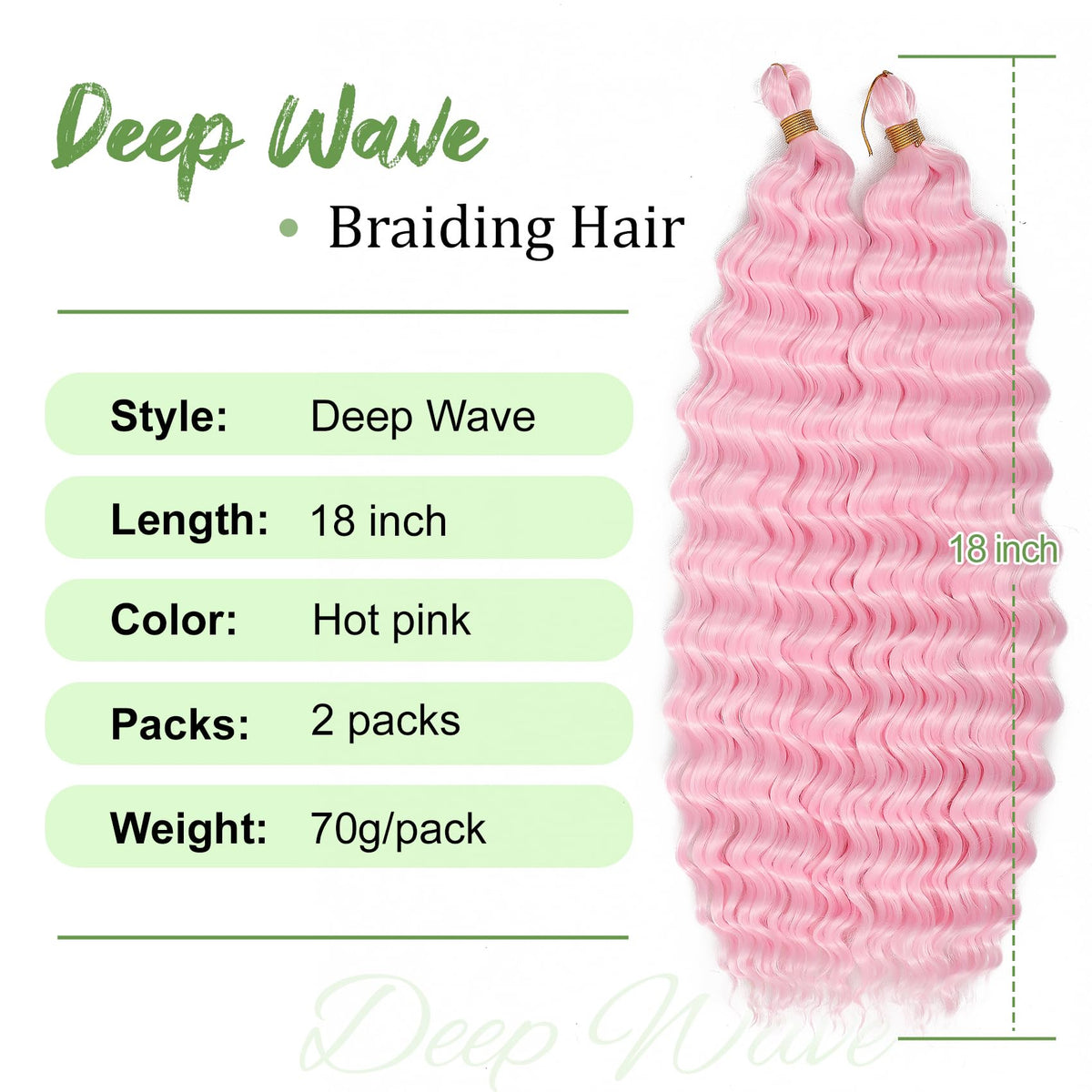EERYA Ocean Wave Crochet Hair 18 Inch packaging
