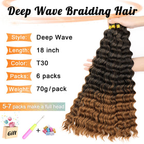 EERYA Ocean Wave Crochet Hair 18 Inch packaging