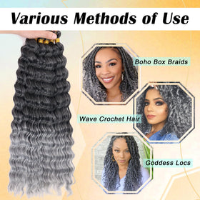 EERYA Ocean Wave Crochet Hair in various colour options