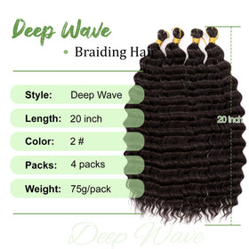 EERYA Ocean Wave Crochet Hair pack showing multiple colours