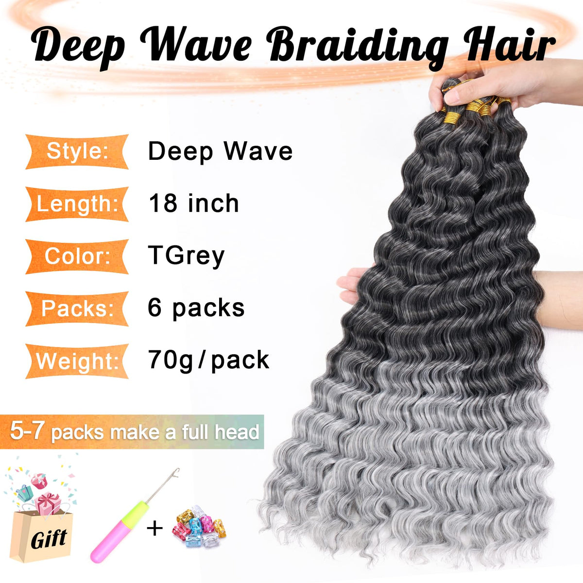 EERYA Ocean Wave Crochet Hair packaging