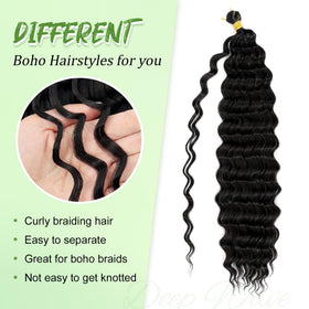 EERYA Ocean Wave Crochet Hair styled in boho box braids