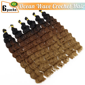 EERYA Ocean Wave Crochet Hair styling example