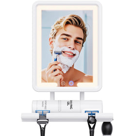 eeuuty Heated Shower Mirror Fogless front view with lights