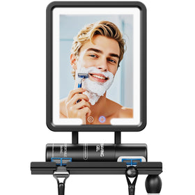 eeuuty Heated Shower Mirror fogless front view with lights