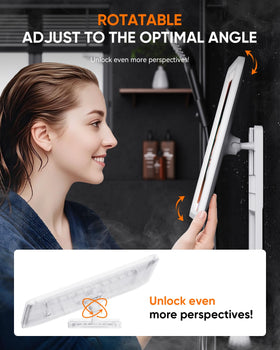 eeuuty Heated Shower Mirror Fogless in a bathroom setting