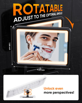 eeuuty Heated Shower Mirror showing packaging