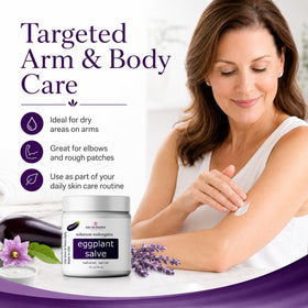 Eggplant Salve applied on dry skin