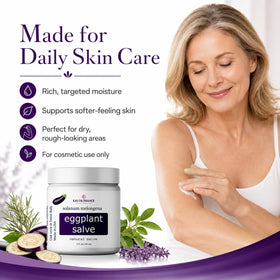 Eggplant Salve Skin Moisturizing Balm opened