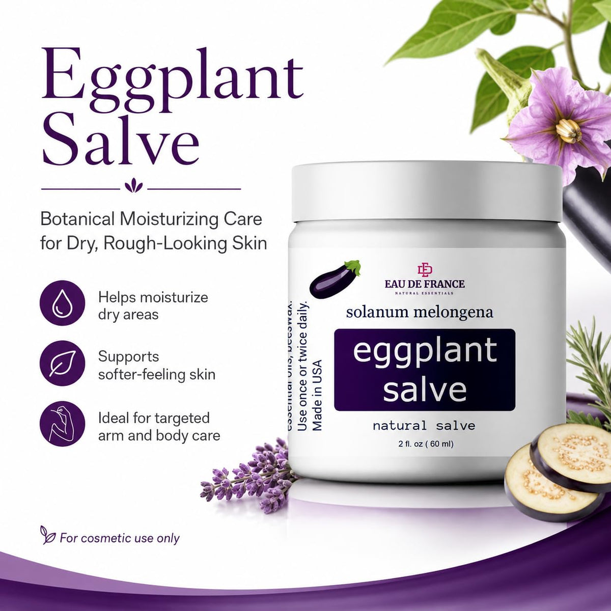 Eggplant Salve Skin Moisturizing Balm packaging