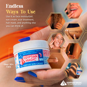 Egyptian Magic All Purpose Moisturizing Cream applied on skin