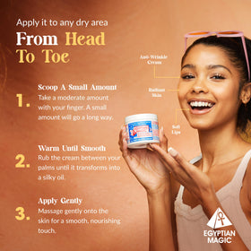 Egyptian Magic All-Purpose Skin Cream application on skin