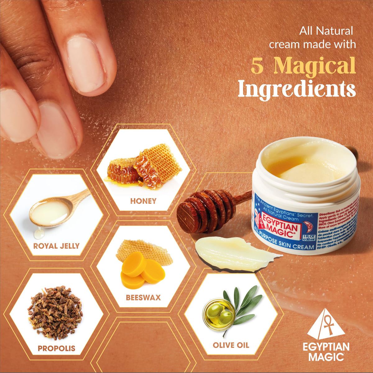 Egyptian Magic All-Purpose Skin Cream jar lid detail