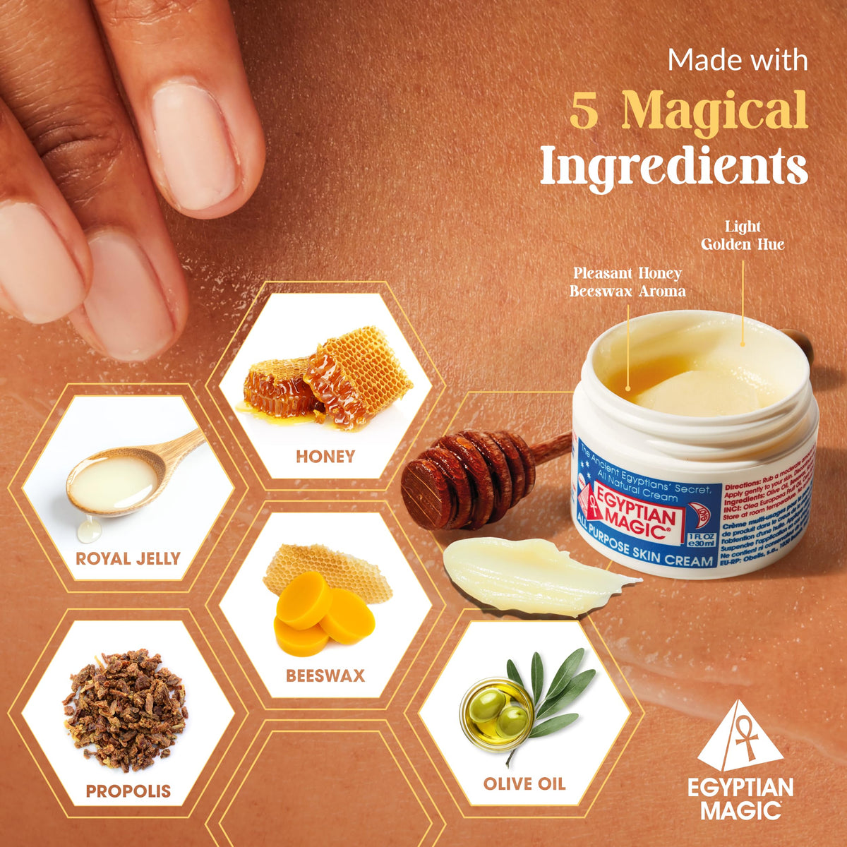 Egyptian Magic Skin Cream 4oz showing texture