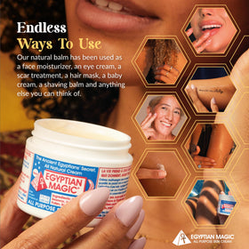 Egyptian Magic Skin Cream application on dry skin
