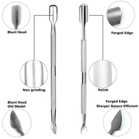 Ejiubas Cuticle Pusher dual end tool with sharp edge