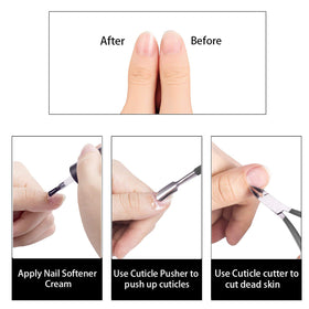Ejiubas Cuticle Remover tools with protective tip