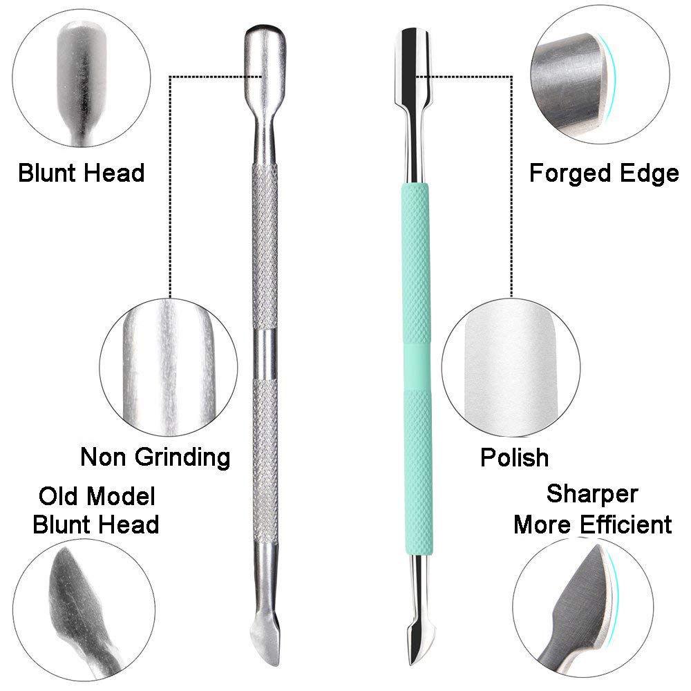 Ejiubas dual-end cuticle pusher for nail care