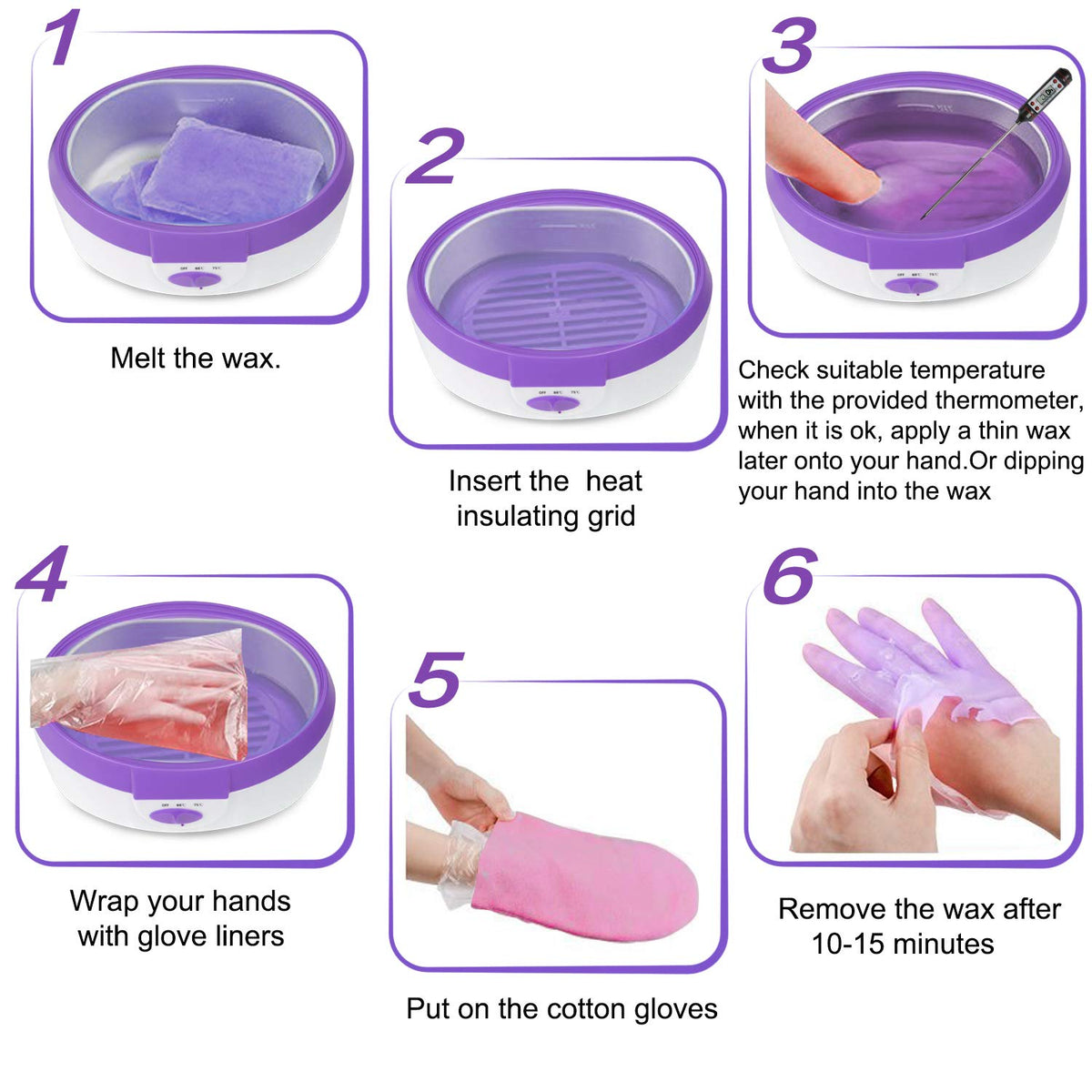 Ejiubas Paraffin Wax Machine in a home spa setting
