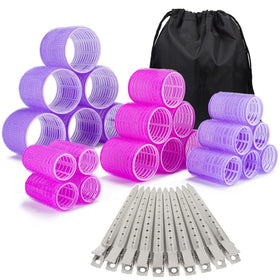 ELASO 33 Piece Hair Rollers Set with storage bag and clips