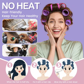 ELASO hair rollers in use on medium-length hair