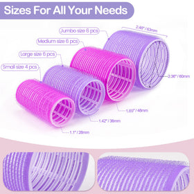 ELASO hair rollers set showing different sizes of rollers