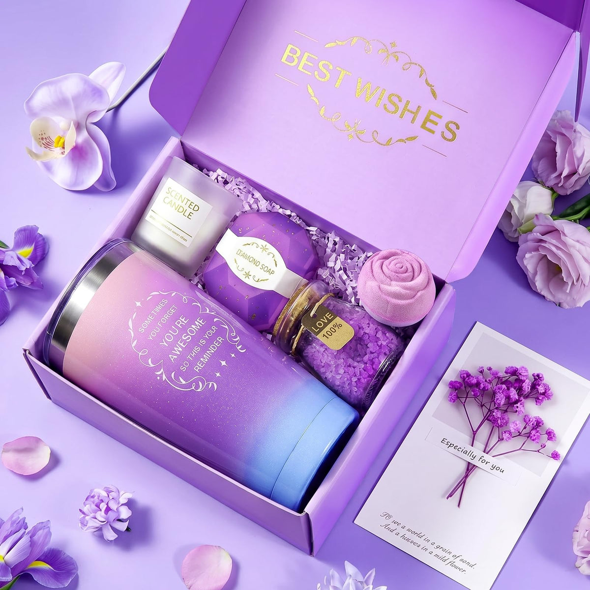 Elegant drinking glasses included in BodyRefresh gift basket