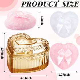 Elegant glass container for powder puffs
