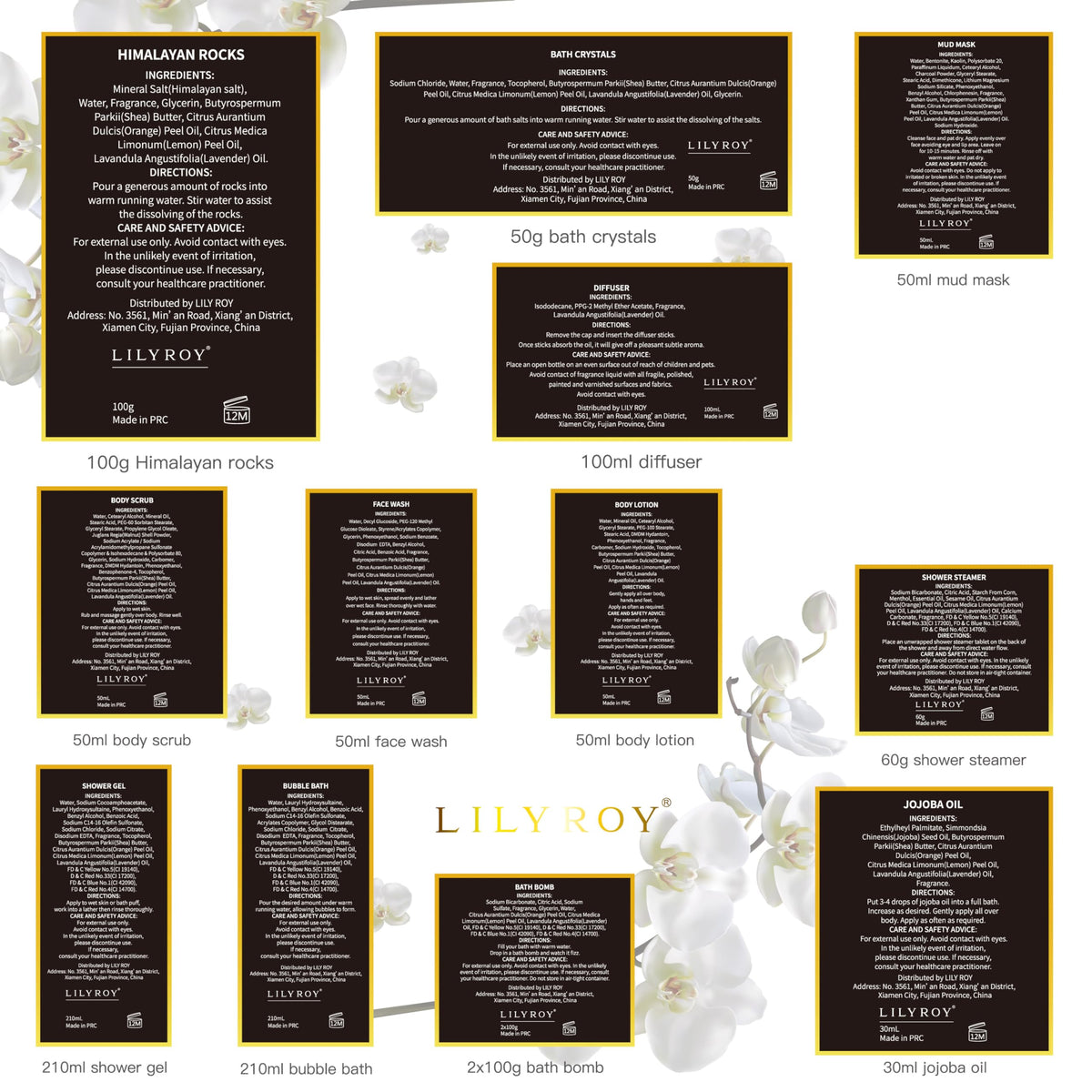 Elegant presentation of LILY ROY Spa Gifts Set