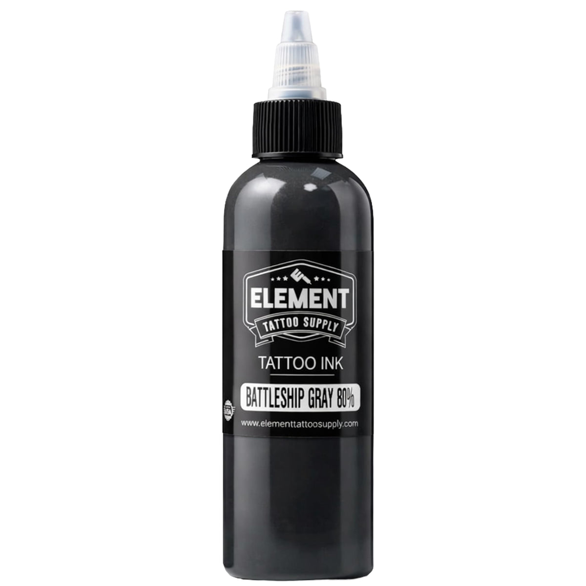 Element Tattoo Supply Battleship Gray Ink Set packaging and bottles