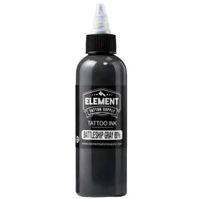 Element Tattoo Supply Battleship Gray Ink Set packaging and bottles