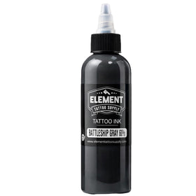 Element Tattoo Supply Battleship Gray Ink Set showing all four shades
