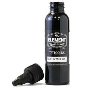 Element Tattoo Supply Black Tattoo Ink 2oz bottle with label