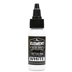 Element Tattoo Supply ink bottles on a tattoo workstation