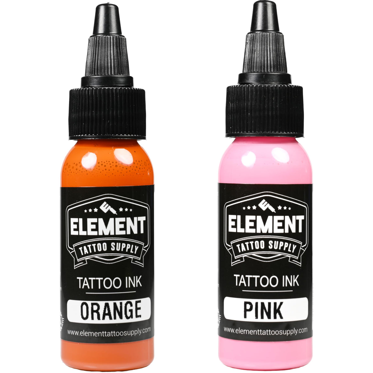 Element Tattoo Supply Ink Set arranged with all 10 colours