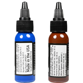 Element Tattoo Supply Ink Set with a focus on colour variety