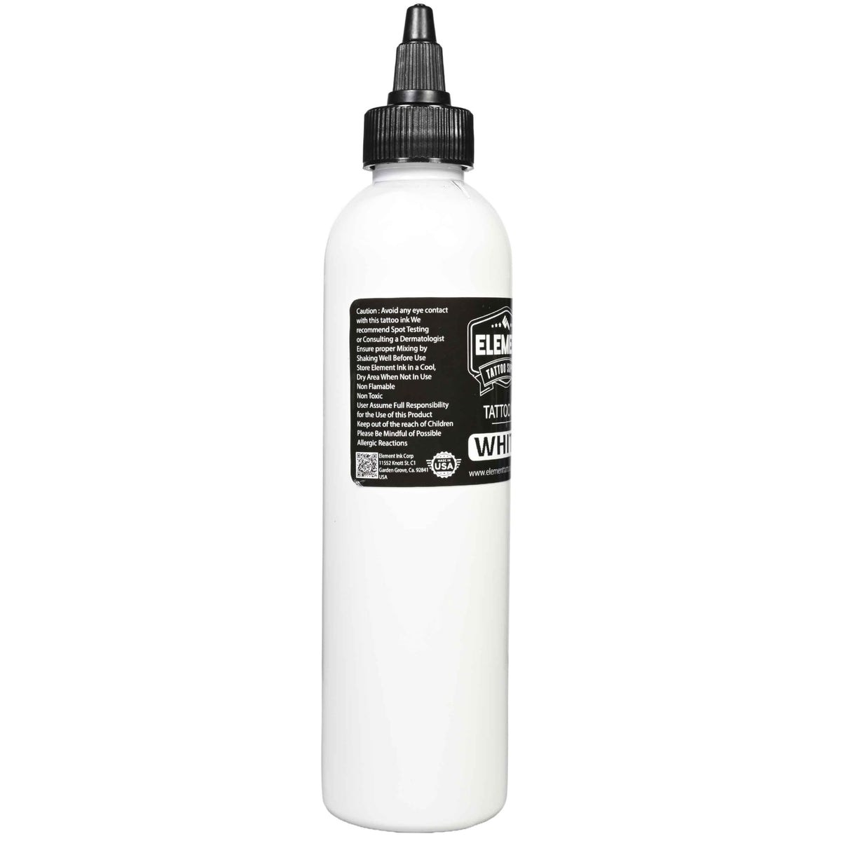 Element Tattoo Supply White Tattoo Ink in use on skin