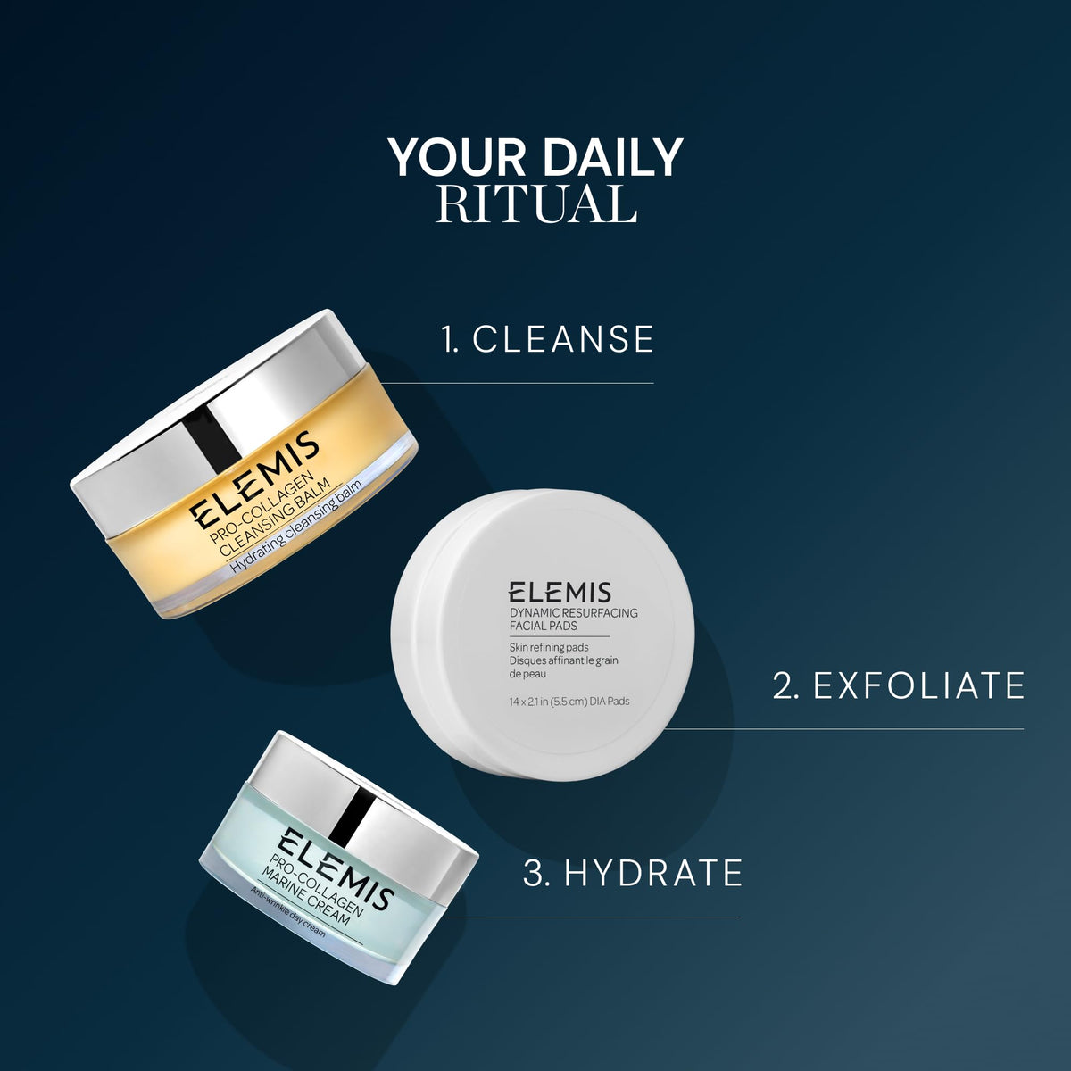 ELEMIS Dynamic Resurfacing Facial Pads open with pads visible