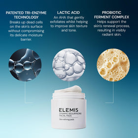 ELEMIS Dynamic Resurfacing Facial Pads with a hand holding one