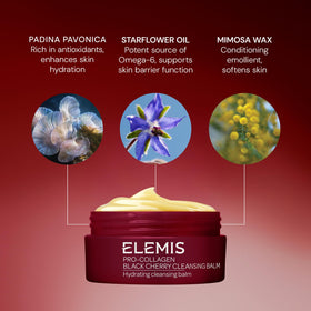 ELEMIS Pro-Collagen Black Cherry Cleansing Balm application on skin