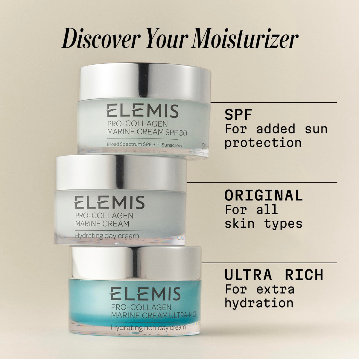 ELEMIS Pro-Collagen Marine Cream SPF 30 with sun protection label