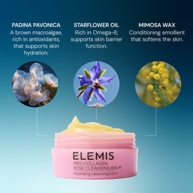 ELEMIS Pro-Collagen Rose Cleansing Balm with rose petals