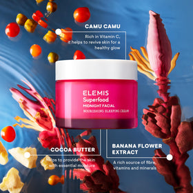 ELEMIS Superfood Midnight Facial Night Cream application on skin