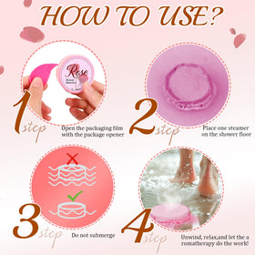 Eletorot shower steamers with chamomile scent on a spa towel