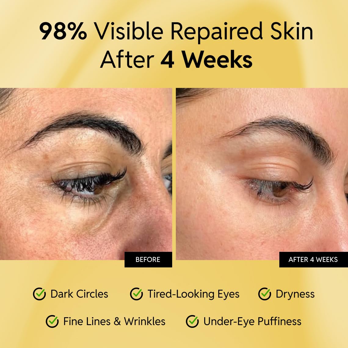 Eliré Repair Eye Cream texture close-up on finger